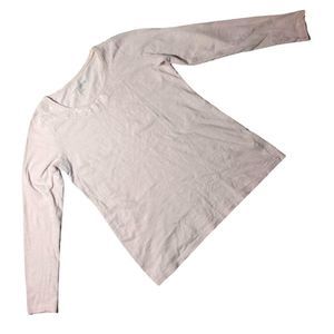 Very Light Pink Long Sleeve Top Soft Surroundings Size Small Detail Accent Neck